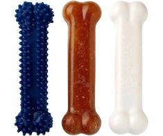 Nylabone vištienos starto rinkinys S – trijų dalių jaunų šuniukų kramtomųjų kaulų rinkinys, patvarus ir skanus