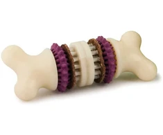 PetSafe Busy Buddy Bristle Bone kramtomasis žaislas – maži, dantų valymo dizaino su skanėstu