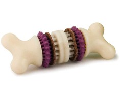 PetSafe Busy Buddy Bristle Bone kramtomasis žaislas – maži, dantų valymo dizaino su skanėstu