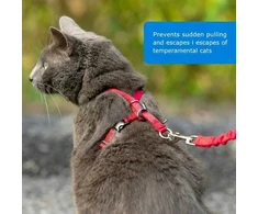 PetSafe Easy Walk katės diržas – Karališkai mėlynas bungee diržas ir pavadėlis, mažas dydis
