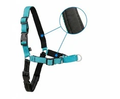 PetSafe Easy Walk Deluxe pavadėlis – švelnus juodas ir mėlynas šuns pavadėlis su pavadėliu, vidutinio dydžio