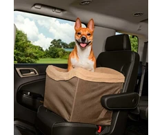 PetSafe Happy Ride rudų automobilio sėdynė – saugus kelioninis krepšys, palaiko iki 14 kg svorio
