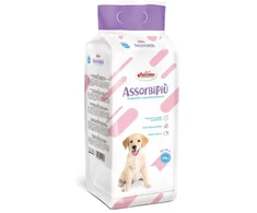 Record AssorbiPiu Puppy Pads 60x60cm – sugeruojantys treniruočių kilimėliai su tvirtinimo lopais, 11 vnt.