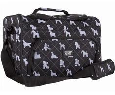 Show Tech Deluxe Grooming Bag – Erdvus audinio organizatorius su šunų veislių atspaudu, 40x26x28cm