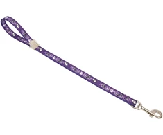 Show Tech Grooming Noose „Letenė“ Pawprint Violetinė – 53cm patvari pavadėlis su šunų letenėlių ir kaulų dizainu