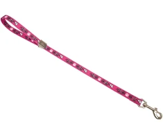 Show Tech Grooming Noose Pawprint Rožinė – Patvarus 53cm pavadėlis su smagiu letenėlių ir kaulų dizainu