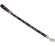 Show Tech Grooming Pavadėlis Nesiojamojo Ryšio Juoda – Tvirtas 45cm Pavadėlis Su Letenėlės Ir Kaulų Raštu