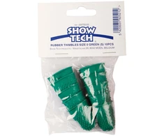 Show Tech Guminiai pirštų antgaliai, dydis S, žali – neslystantys, 10 vnt.