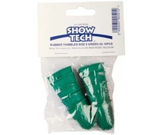 Show Tech Guminiai pirštų antgaliai, dydis S, žali – neslystantys, 10 vnt.