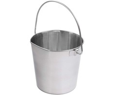 „Show Tech“ Pail Flat Side – Nerūdijančio plieno priežiūros kibirėlis su plokščiu kraštu, 1,9 L patvarus dizainas