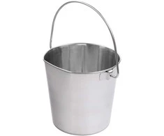 „Show Tech“ Pail Flat Side – Nerūdijančio plieno priežiūros kibirėlis su plokščiu kraštu, 1,9 L patvarus dizainas