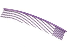 Show Tech lenkta šukų šukelės 25cm – lengvas violetinis apdailos įrankis su skirtingu dantukų tarpeliu