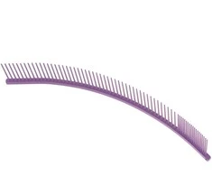 Show Tech lenkta šukų šukelės 25cm – lengvas violetinis apdailos įrankis su skirtingu dantukų tarpeliu