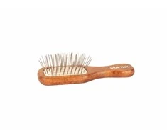 Show Tech Mini Wooden Pin – Kompaktiškas stačiakampis priežiūros įrankis su lygiomis adatomis