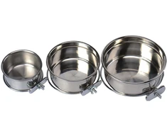 Show Tech Plieninė Dubenėlė – 300 ml tvirtas šėrimo indas su saugiu rankenos tvirtinimu