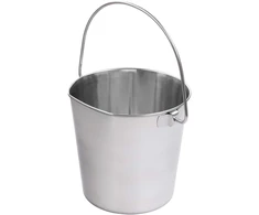 Show Tech Plokščias Šoninis Nerūdijančio Plieno Kibiras – 950 ml, Patvarus Plokščio Krašto Dizainas