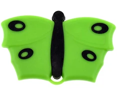 V7 Mini Butterfly teptukų šepetėlis – kompaktiškas rožinis pūkų valiklis su švelniais šereliais, ergonomišku dizainu