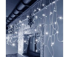 Girlianda- varvekliai 500LED APIE 25m. Šalta balta su blykstės funkcija.