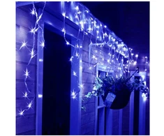 200 LED 8 metrai lempučių lauko girlianda varvekliai su baltu laidu, šaltai baltos spalvos flash