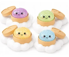 Antistresinis minkštukas „Dumpling Squishy“ su blizgučiais