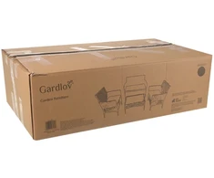 Antracito spalvos rotango sodo baldai, Lauko baldų komplektas Gardlov 26907, antracito spalvos, 4 vietų