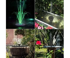Saulės energijos fontanas AquaGlow, RGB LED