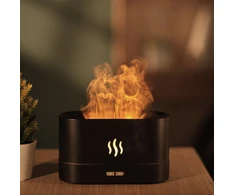 Aroma oro drėkintuvas ugnies imitacija, 4.5 W, spalva: juoda