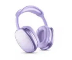 Bluetooth ryšio užedadamos ausinės, violetinės su dėklu