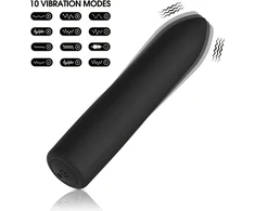 Bullet tipo vibratorius su įkrovimo dėklu – 10 vibracijos dažnių