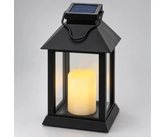 Juodas saulės energija maitinamas LED žibintas 10766, 28 cm