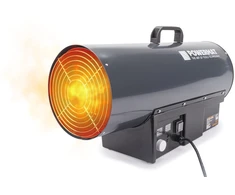 Dujinis šildytuvas su termostatu ir LCD ekranu 65 kW, Powermat PM-NAG-65GLN, 65000 W, spalva: pilka
