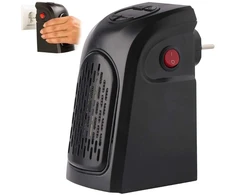 Mini elektrinis šildytuvas, 400 W, spalva: juoda