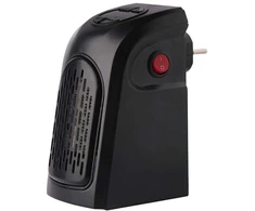 Mini elektrinis šildytuvas, 400 W, spalva: juoda