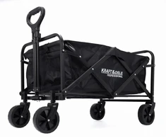Kraftdele Sulankstomas transportavimo vežimėlis KD3087, 90L Kraft&amp;Dele, spalva: juoda