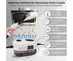 Garų valytuvas Hoapin nešiojamas garų valytuvas 2500 W 1000 ml, spalva: balta