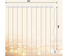Girlianda, 300 LED, 3m, spalva: balta