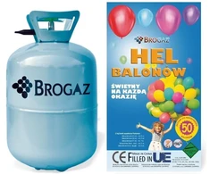 Helio dujų balionas balionams, 13,6 l, 0,4 m³, mėlyna