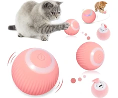 Interaktyvus kamuoliukas katėms Smart Cat Ball, rožinis Halpix