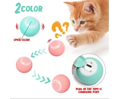 Interaktyvus kamuoliukas katėms Smart Cat Ball, rožinis Halpix