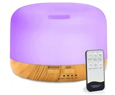 Oro drėkintuvas aromaterapijos kvapų difuzorius su 7 LED šviesos diodais, 12 W, spalva: balta