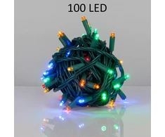 Kalėdinė girlianda su 100 LED šviesos diodų, lempučių, 8m, įvairiaspalvė, miksas