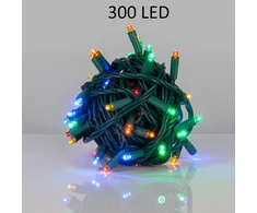 Kalėdinė girlianda su 300 LED šviesos diodų, lempučių, 21m, įvairiaspalvė, miksas
