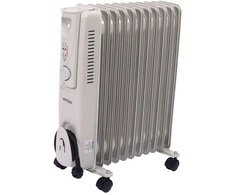 Kraftdele Kraft &amp; Dele Elektrinis tepalinis radiatorius šildytuvas KD6511, 3 šildymo lygiai, 2500 W, 11 skyrių, spalva: pilka