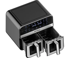 Kraftdele Kraft &amp; Dele Karšto oro gruzdintuvė be riebalų KD4179, 9 l 2500 W, du skyriai po 4,5 l + LCD ekranas, spalva: juoda