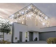 LED girlianda Išskirtinė lauko puošmena 500LED varvekliai, 25m. ilgio, šaltai baltos spalvos flash