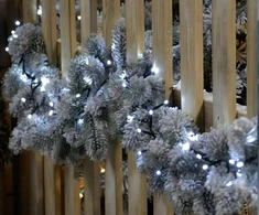 LED girlianda šventinės lemputės 100LED, 8m., šaltai baltos spalvos flash