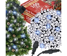 LED girlianda šventinės lemputės 100LED, 8m., šaltai baltos spalvos flash