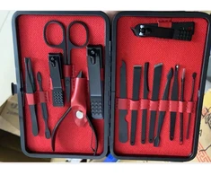 Manicure set nail clippers scissors 16el case