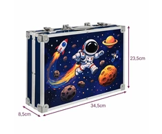 Paveikslų rinkinys lagamine 145 d, astronautas, įvairios piešimo priemonės