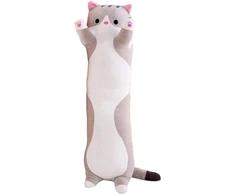 Pliušinis žaislas katinas Airi, pilkas, 90 cm
